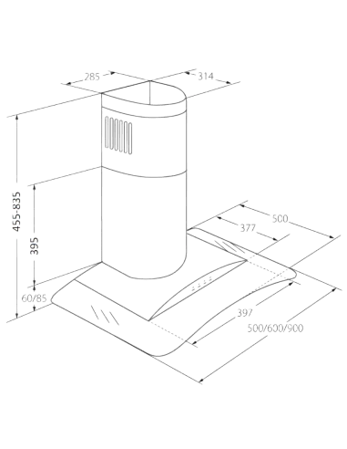 Витяжка кухонна AKPO WK-4 Largo Eco