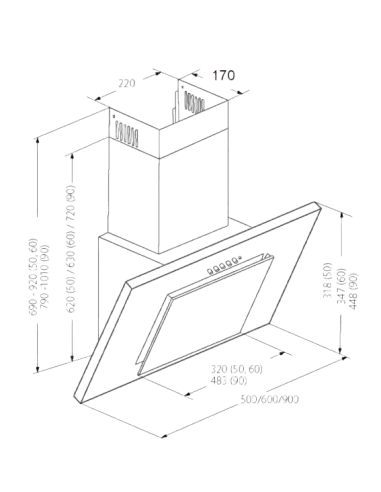 Вытяжка кухонная AKPO WK-4 Nero Eco