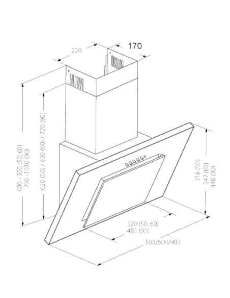 Витяжка кухонна AKPO WK-4 Nero Line Eco