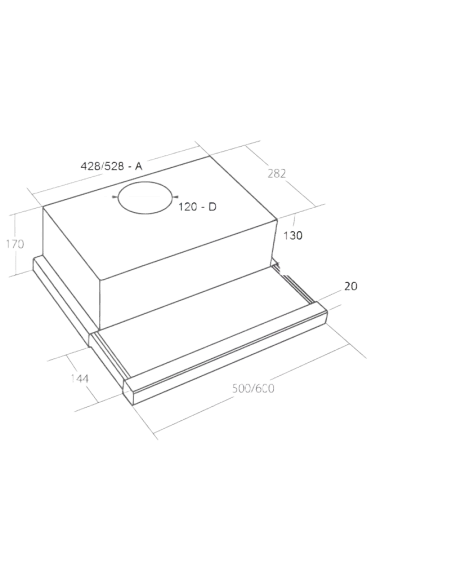 Витяжка кухонна AKPO WK-7 Light eco Glass T300