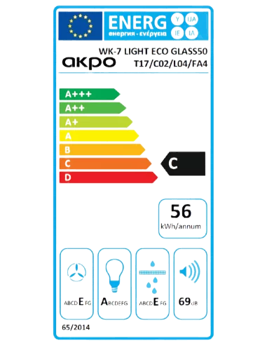 Витяжка кухонна AKPO WK-7 Light eco Glass T300
