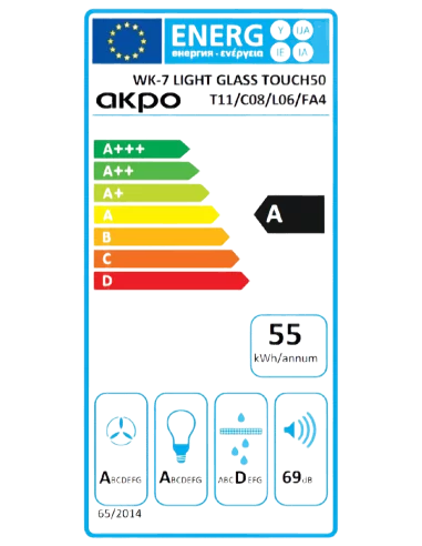 Витяжка кухонна AKPO WK-7 Light Glass Touch