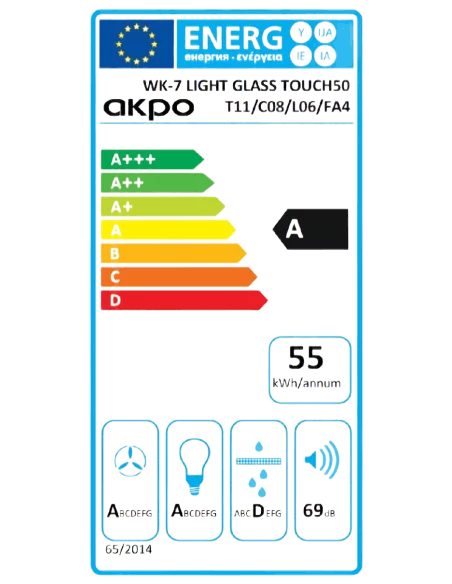 Вытяжка кухонная AKPO WK-7 Light Glass Touch