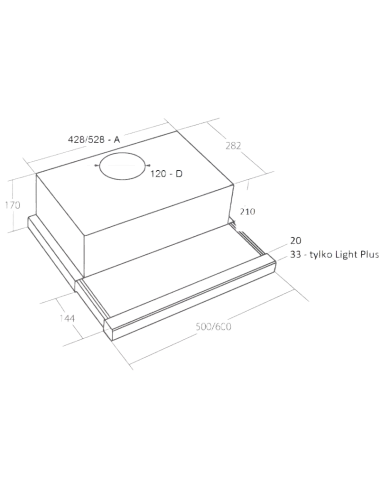 Витяжка кухонна AKPO WK-7 Light Plus