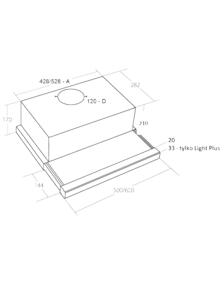 Витяжка кухонна AKPO WK-7 Light Plus