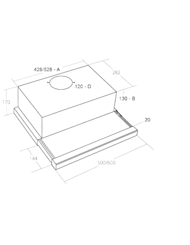 Витяжка кухонна AKPO WK-7 Light Glass