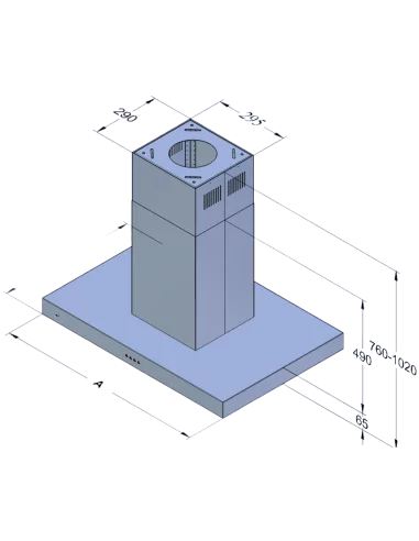 Витяжка кухонна AKPO WK-9 Isla Feniks glass