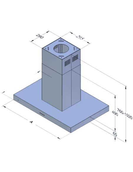 Витяжка кухонна AKPO WK-9 Isla Feniks glass