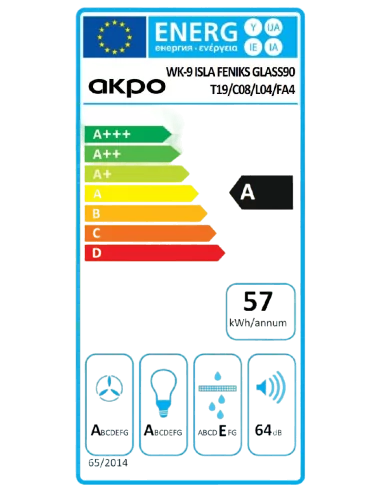 Вытяжка кухонная AKPO WK-9 Isla Feniks glass