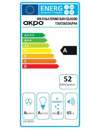 Вытяжка кухонная AKPO WK-9 Isla Feniks Slim Glass