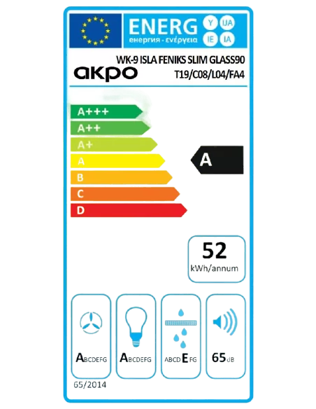 Витяжка кухонна AKPO WK-9 Isla Feniks Slim Glass