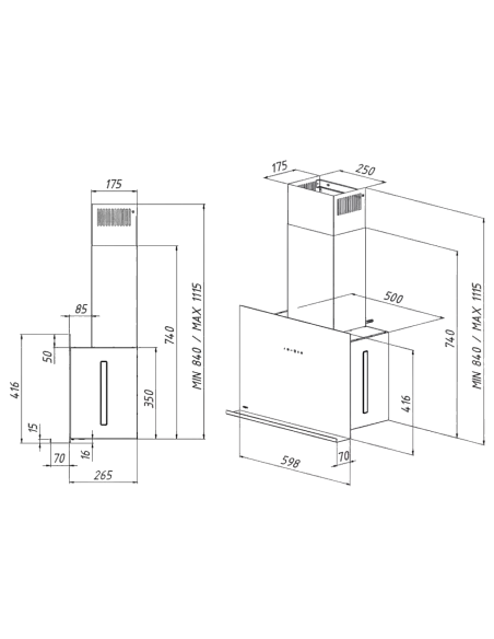 Вытяжка кухонная AKPO WK-9 Crystal