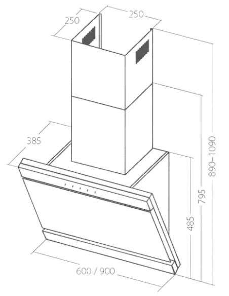 Витяжка кухонна AKPO WK-9 Kastos