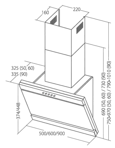 Витяжка кухонна AKPO WK-10 Kastos