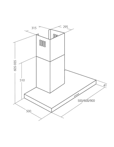 Вытяжка кухонная AKPO WK-4 Feniks Slim Glass Eco