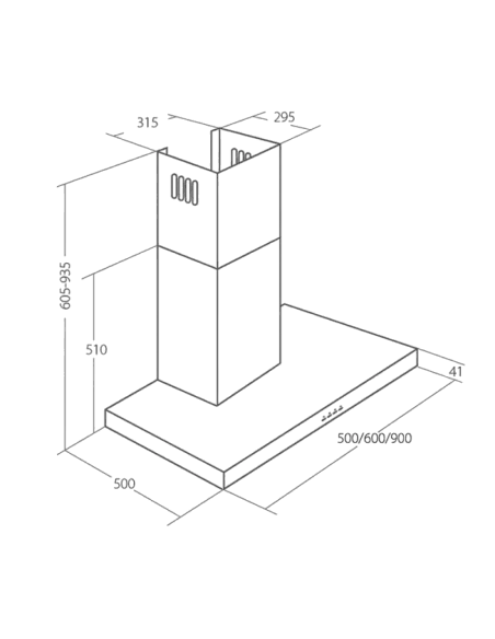 Витяжка кухонна AKPO WK-4 Feniks Slim Glass Eco