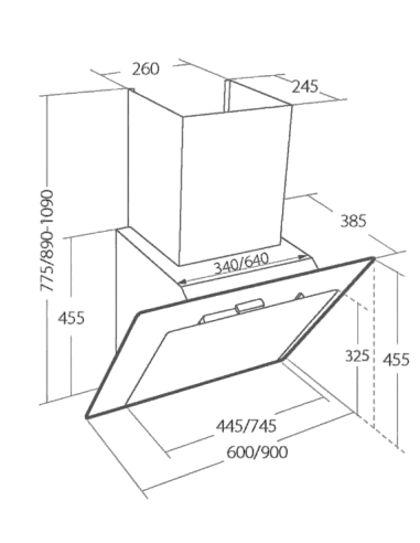 Витяжка кухонна AKPO WK-9 Plato Pro