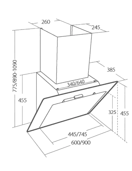 Витяжка кухонна AKPO WK-9 Plato Pro