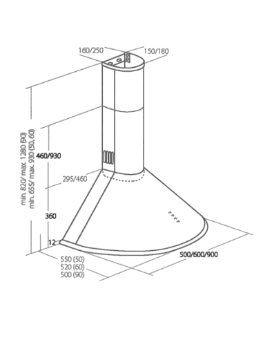 Витяжка кухонна AKPO WK-4 Dandys GOLD