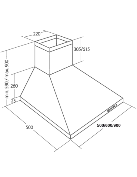 Витяжка кухонна AKPO WK-4 Classic GOLD