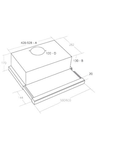 Вытяжка кухонная AKPO WK-7 Light Eco ІІ Glass