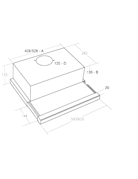 Витяжка кухонна AKPO WK-7 Light Eco ІІ Glass