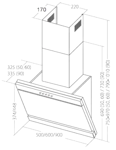 Витяжка кухонна AKPO WK-4 Kastos Eco