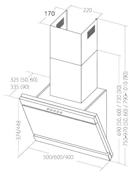Вытяжка кухонная AKPO WK-4 Kastos Eco