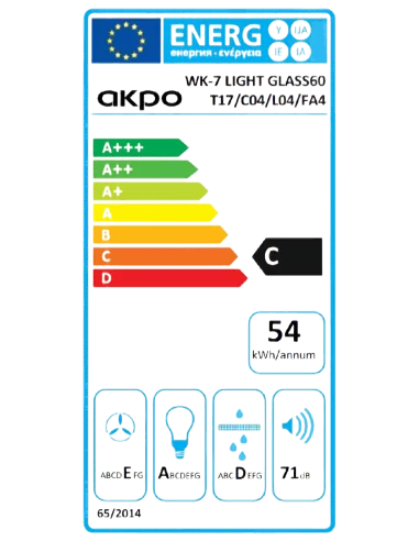 Вытяжка кухонная AKPO WK-7 Light Eco ІІ Glass