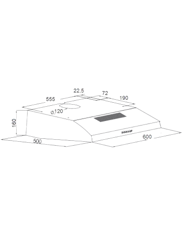 Витяжка кухонна AKPO WK-9 K Glass Touch